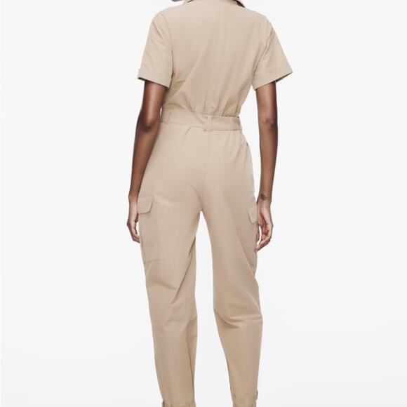 ZARA BELTED CARGO JUMPSUIT - Picture 10 of 12